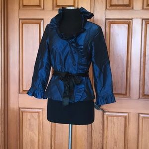 Size 4 Blue Silk Vintage Jacket